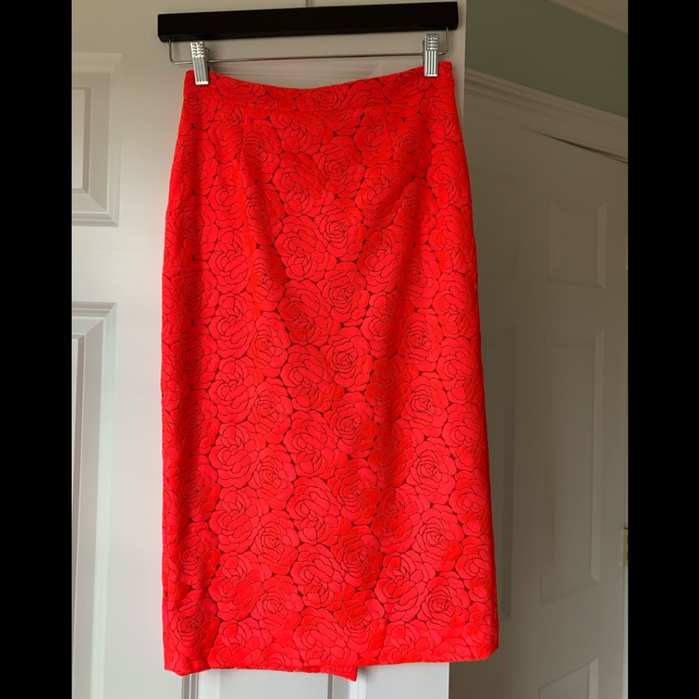 ALC Vibrant Coral/Red Floral Skirt